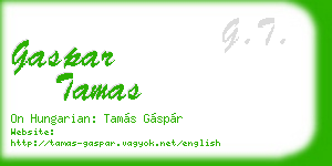 gaspar tamas business card
